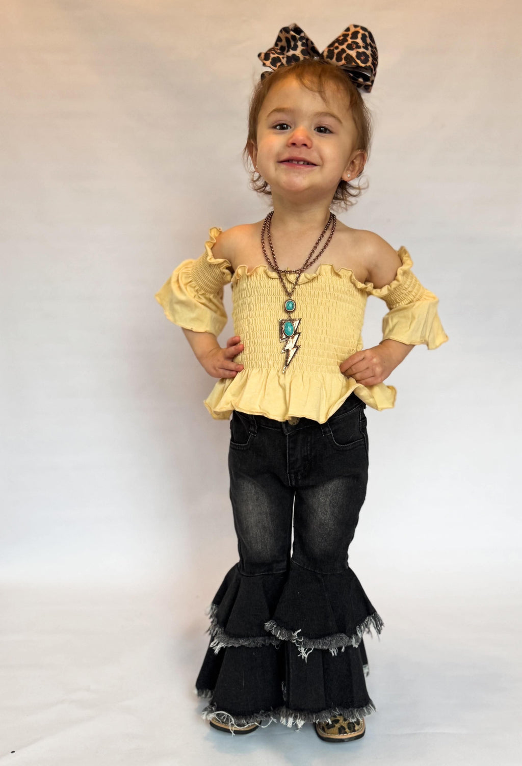 Large Lightning Bolt Stone Necklace (FINAL SALE)
