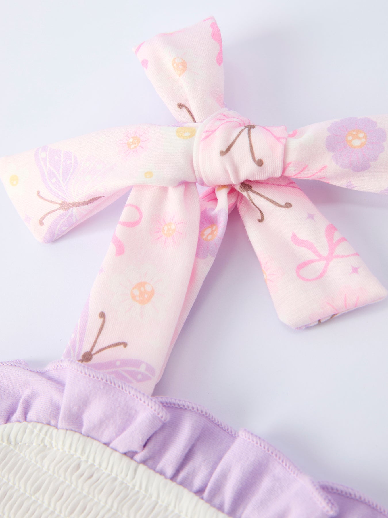 Butterfly Embroidery Smocking Bow Baby Girls Dress