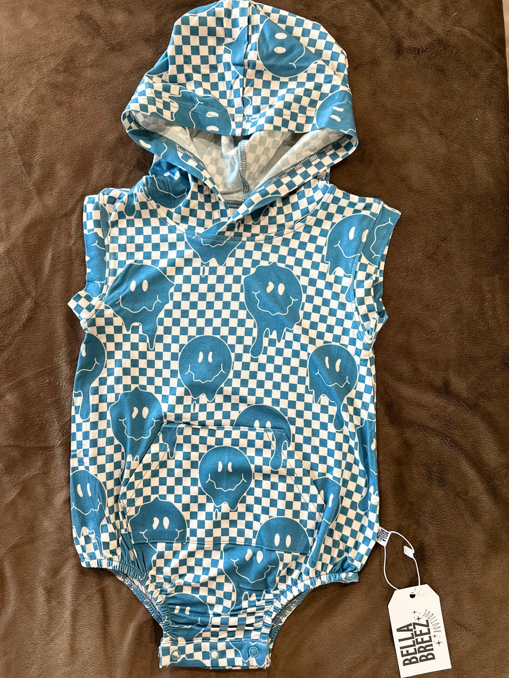 Blue Smiles Bamboo Romper (FINAL SALE)