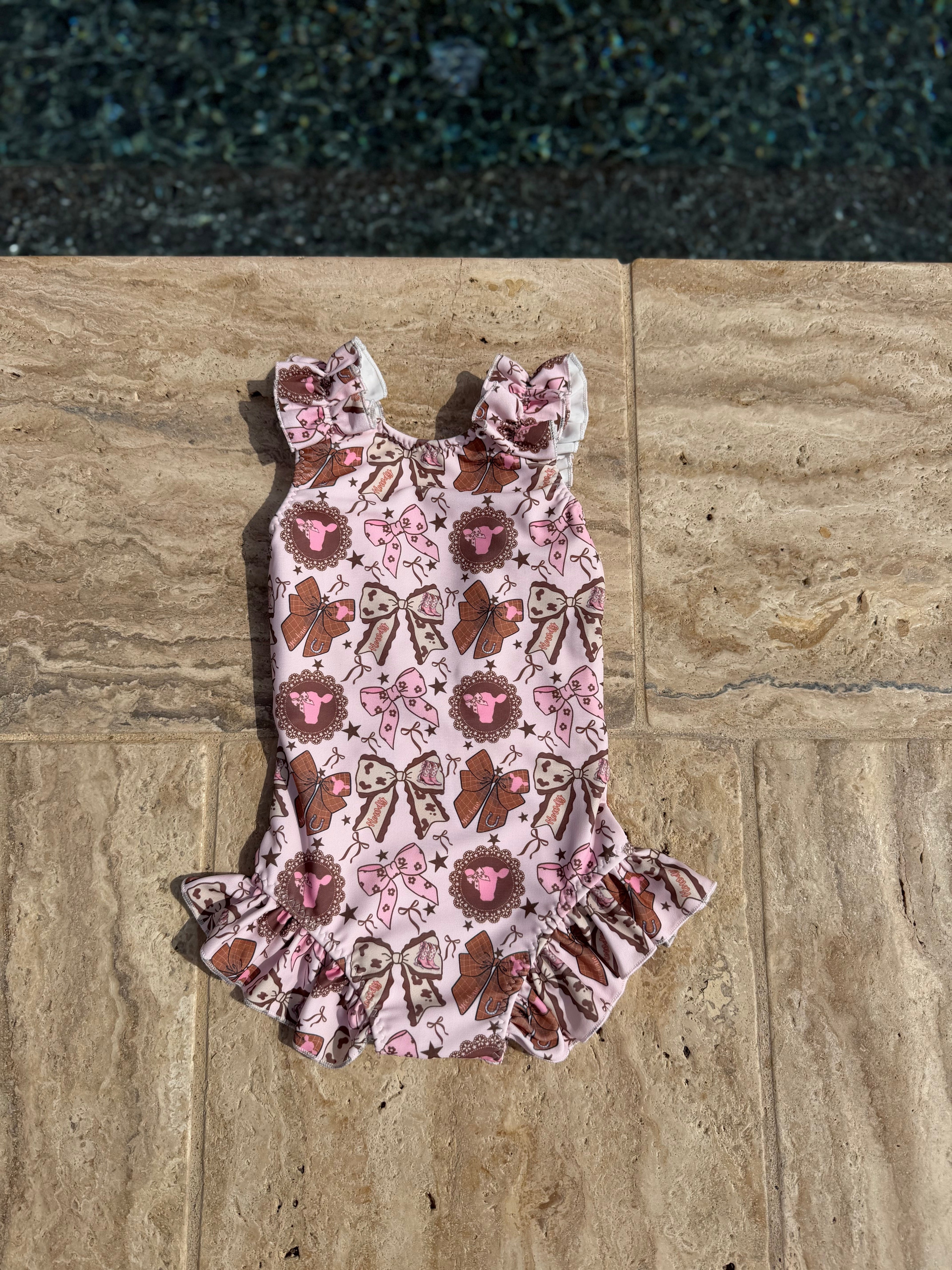 Pink Cows Swim Suit