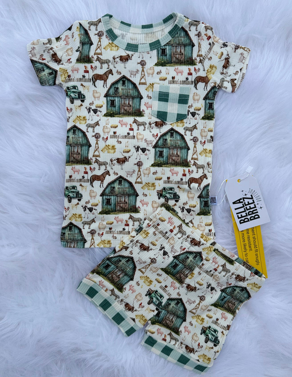 BBB Farm Ribbed Bamboo Short Set