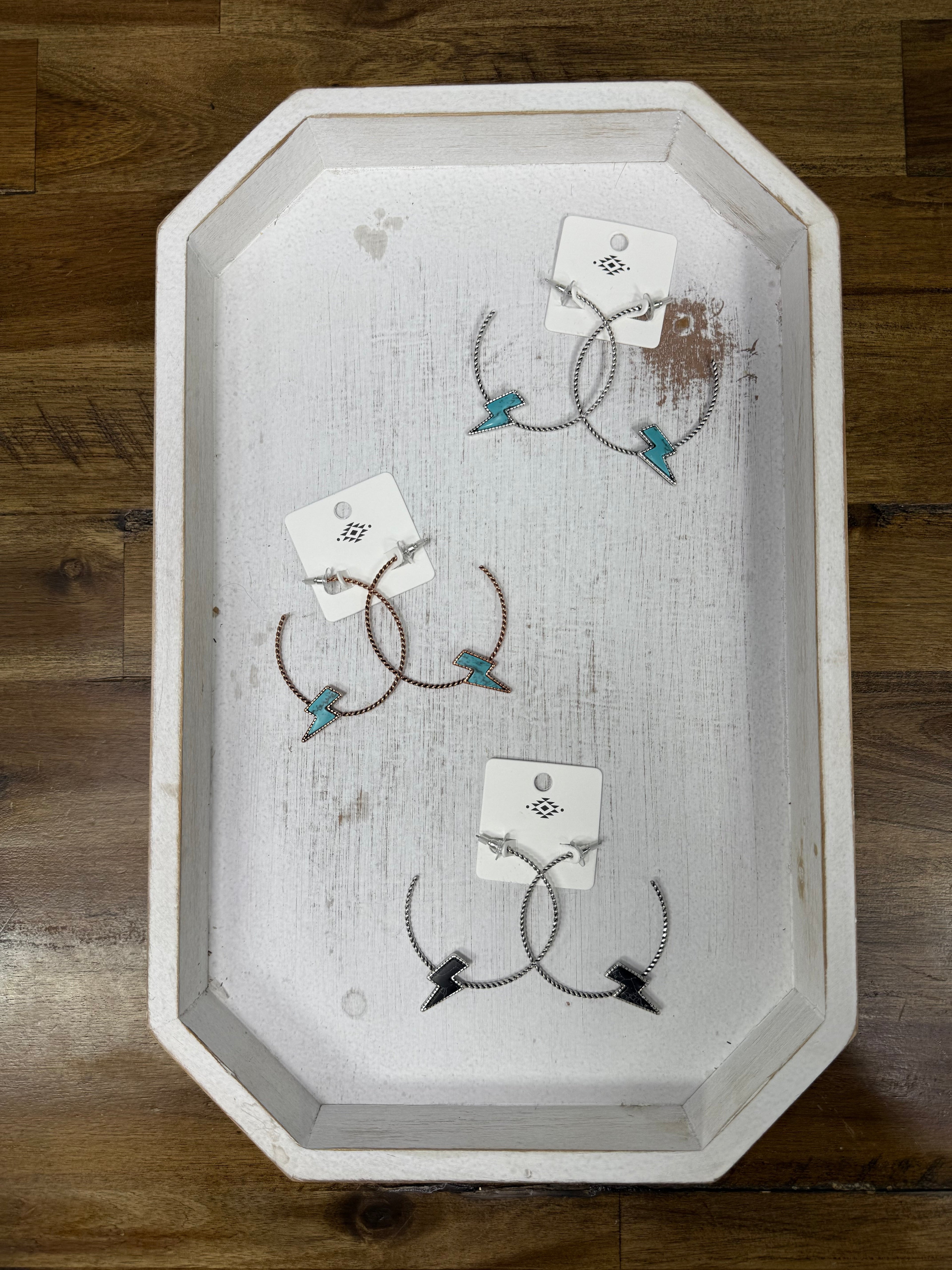Lightning Bolt Hoops (FINAL SALE)