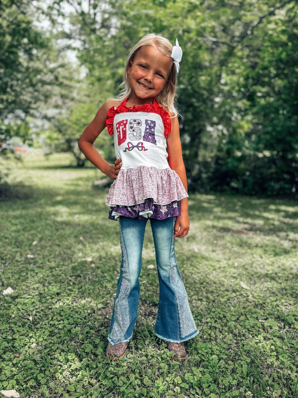 Bedazzled Denim Flares