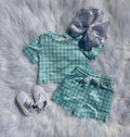 Mint Plaid Set