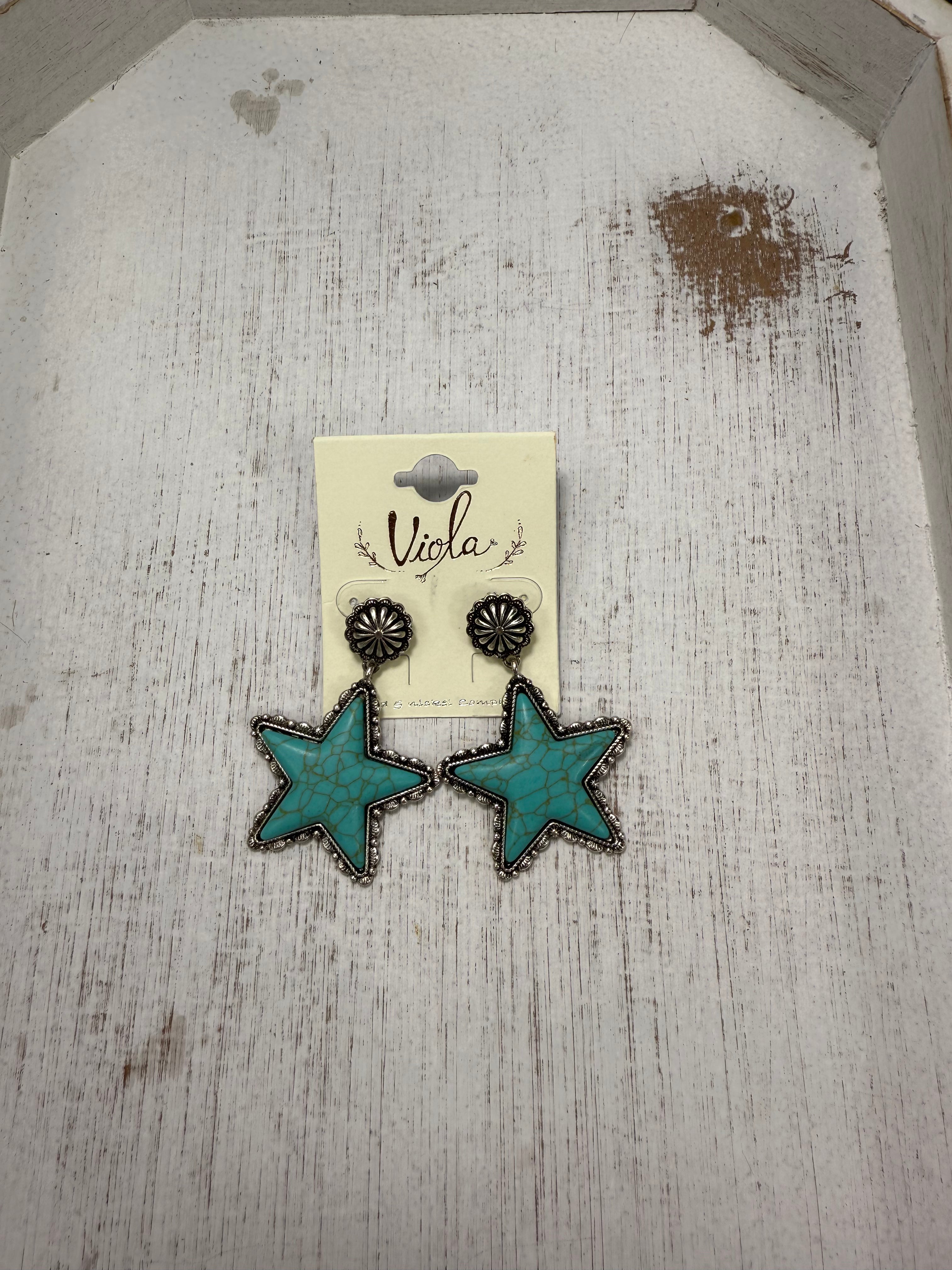 Western Star Earrings (5 colors) (FINAL SALE)