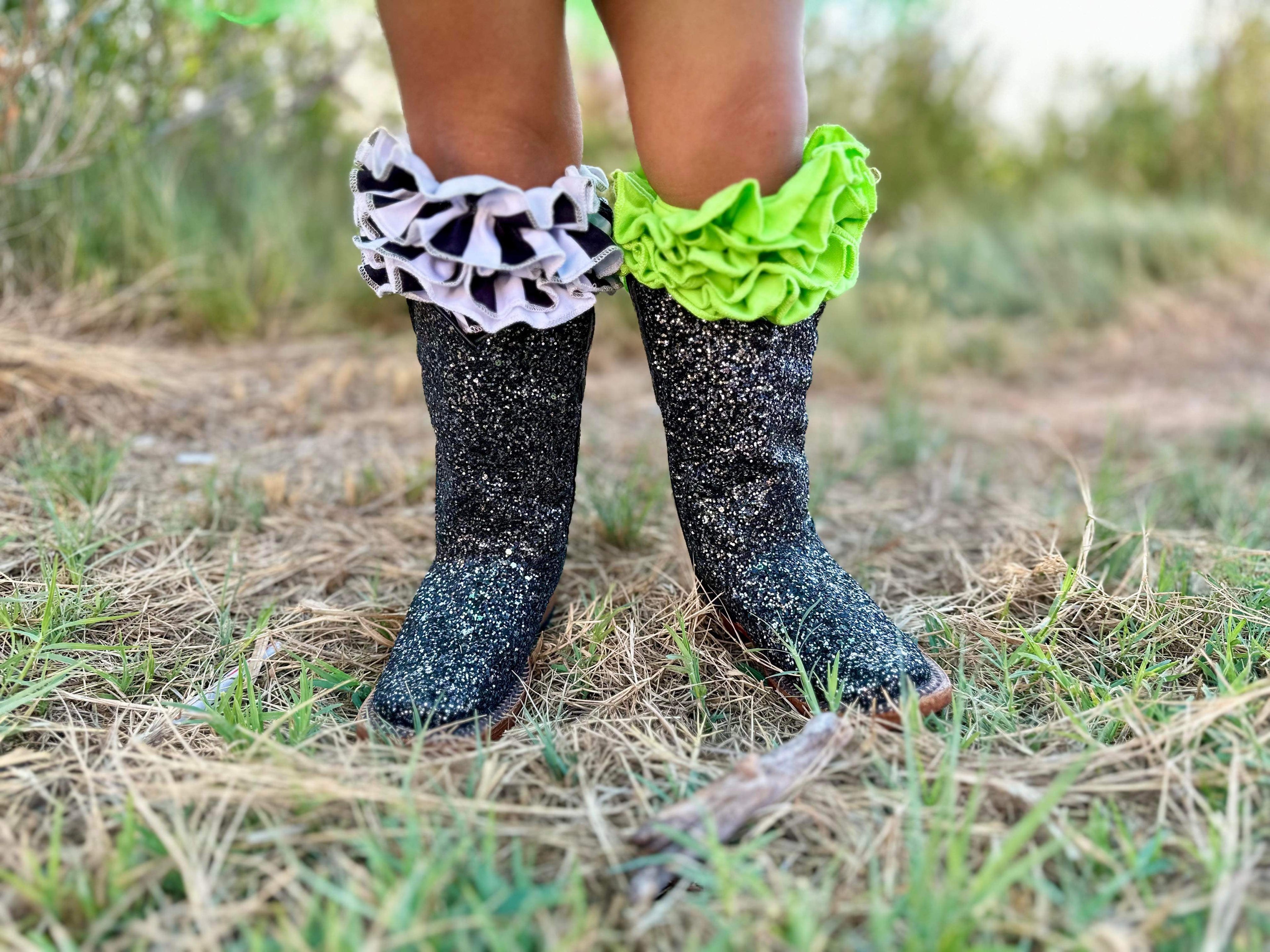 Black Disco Sparkle Tanner Mark boots