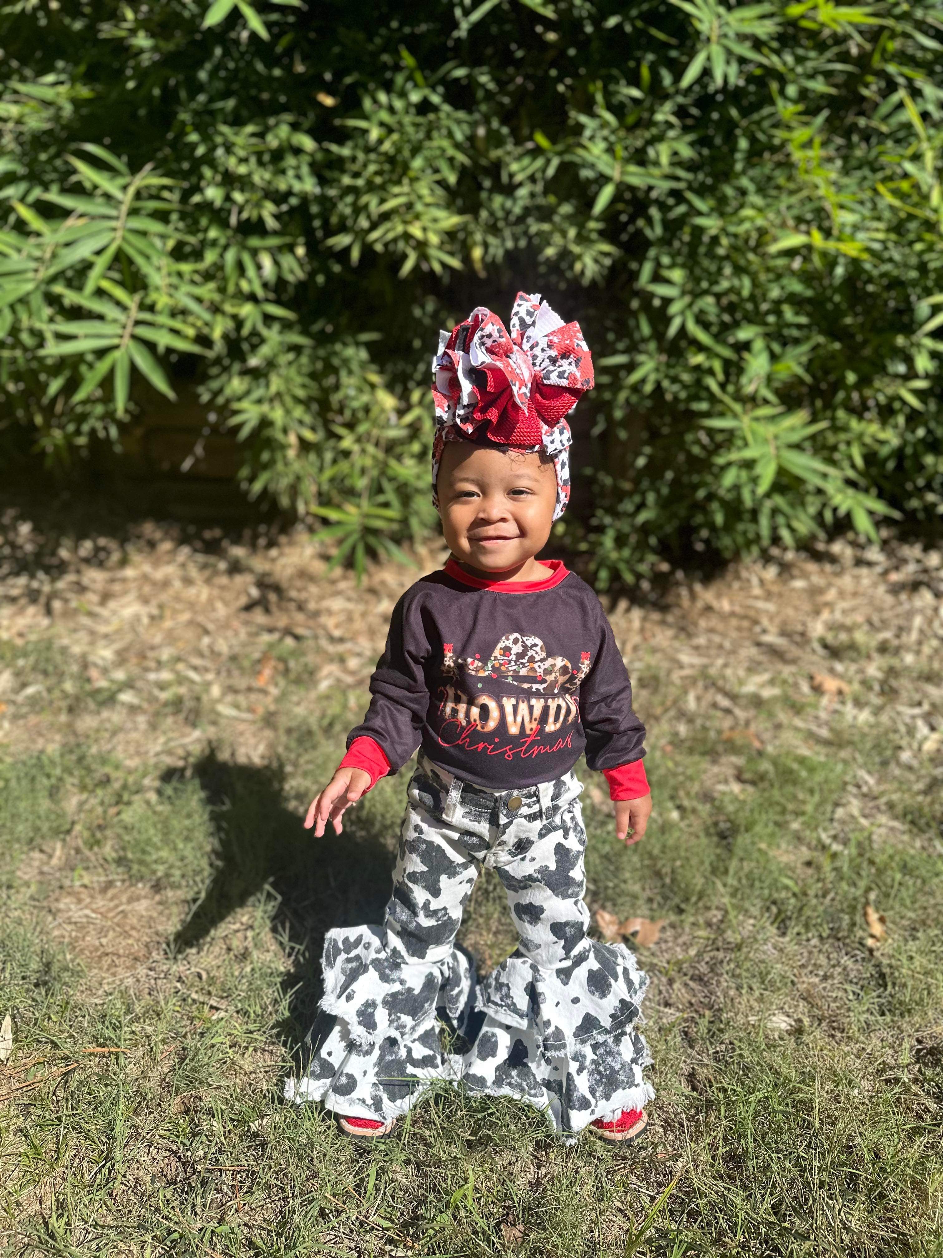 Black Cow Print Rodeo Queen Jeans