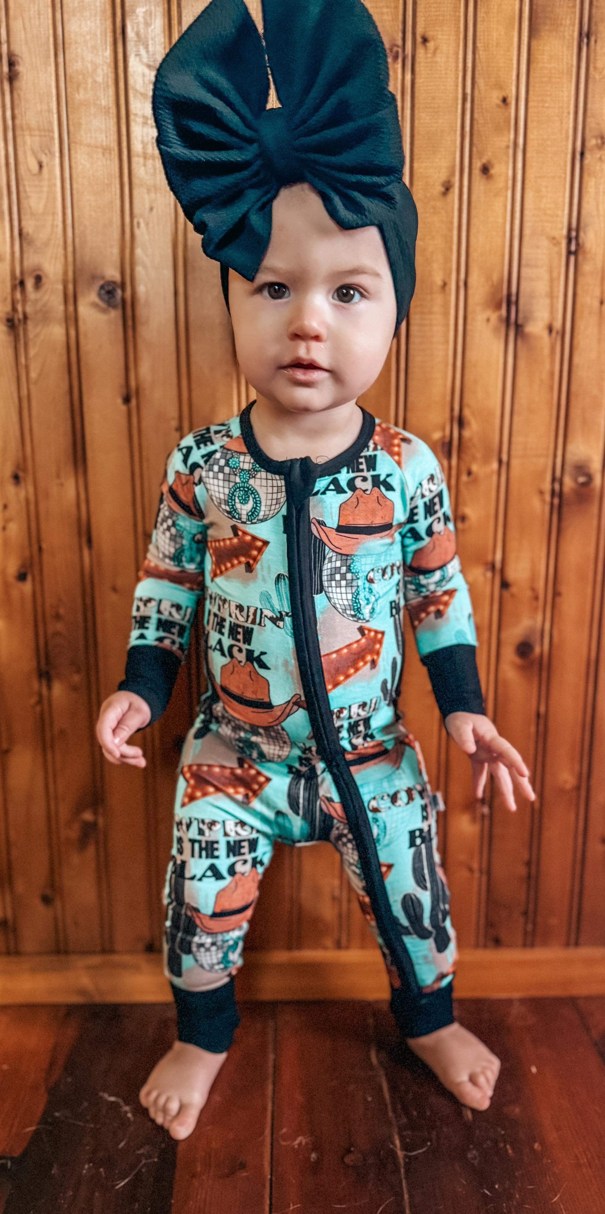 12/18 Months Cow Print is the New Black Bamboo Sleeper (FINAL SALE)