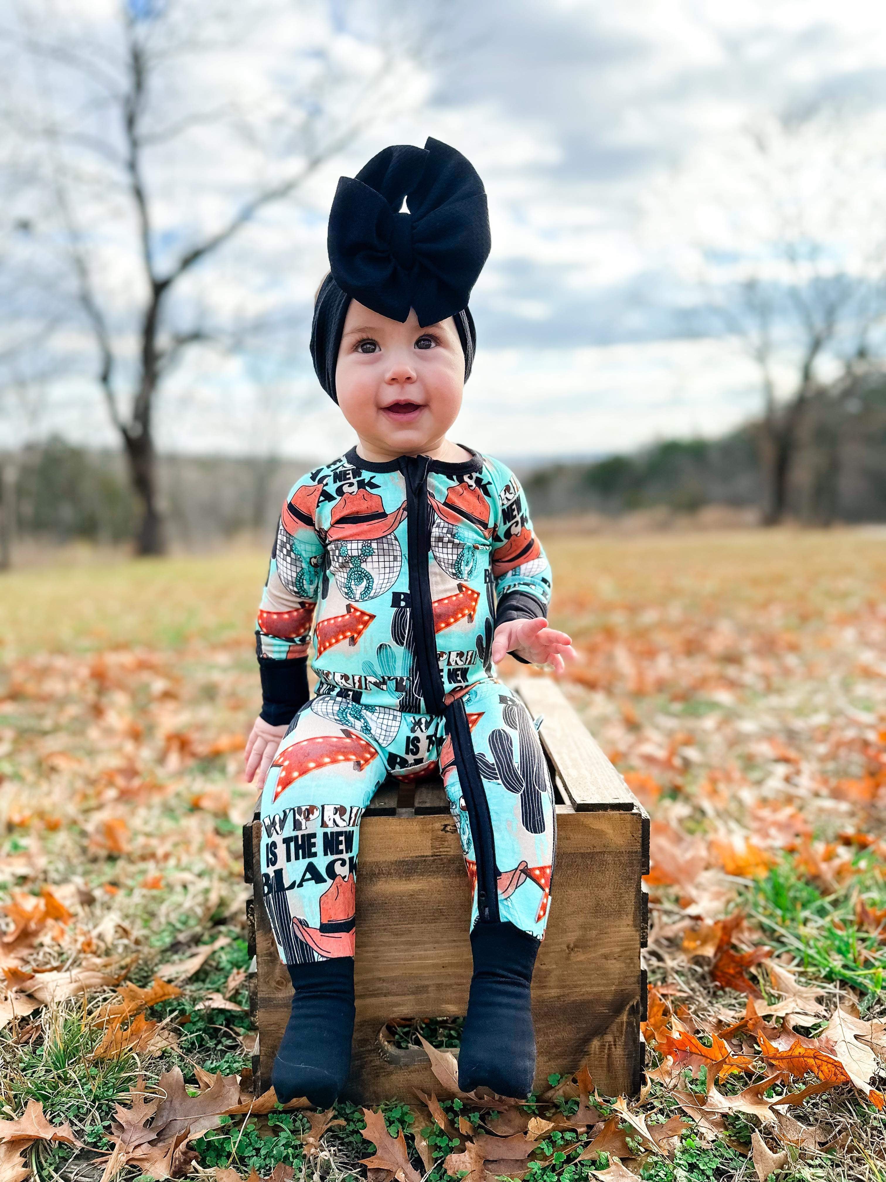 12/18 Months Cow Print is the New Black Bamboo Sleeper (FINAL SALE)