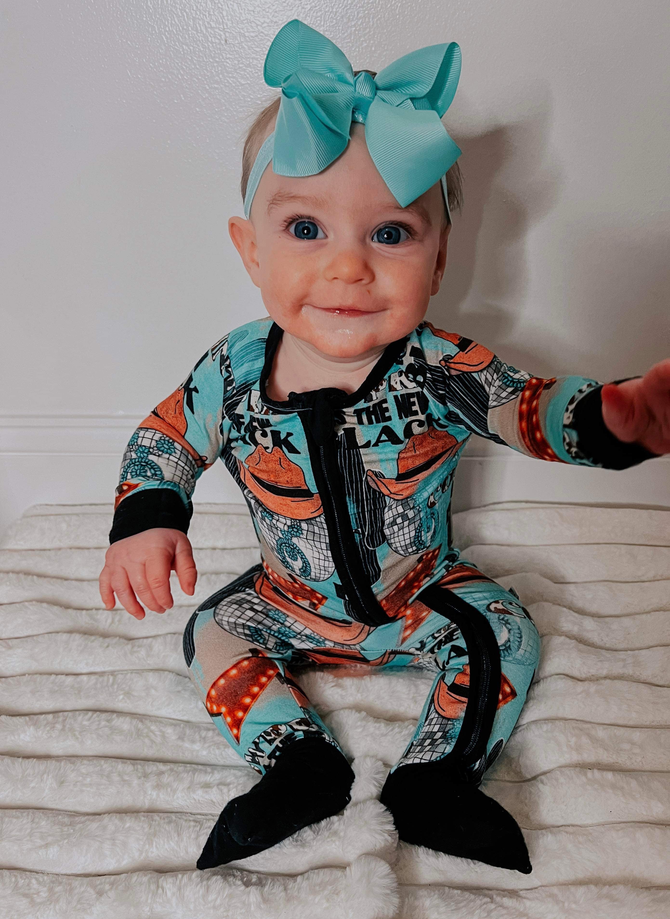 12/18 Months Cow Print is the New Black Bamboo Sleeper (FINAL SALE)