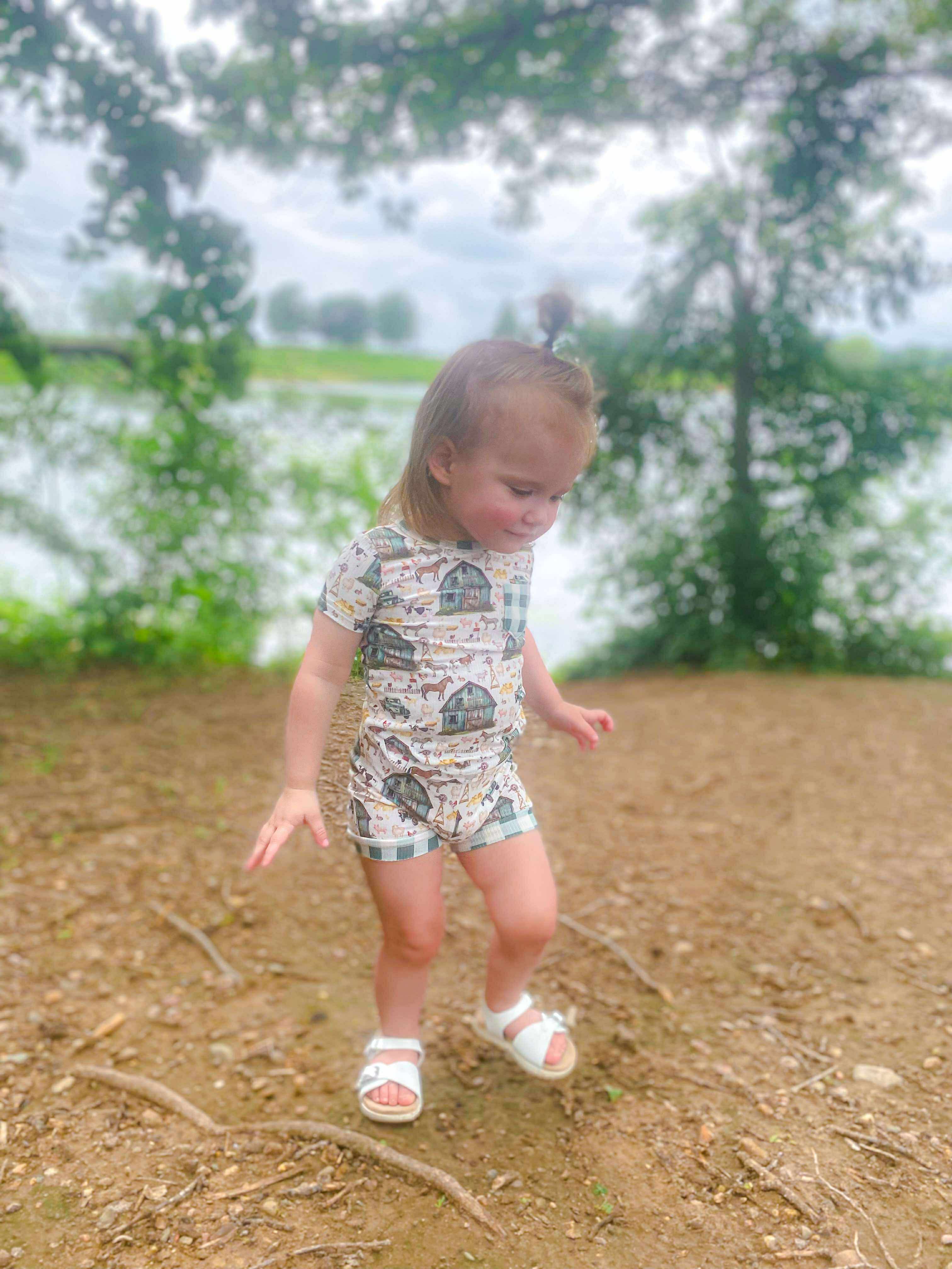 BBB Farm Ribbed Bamboo Short Set