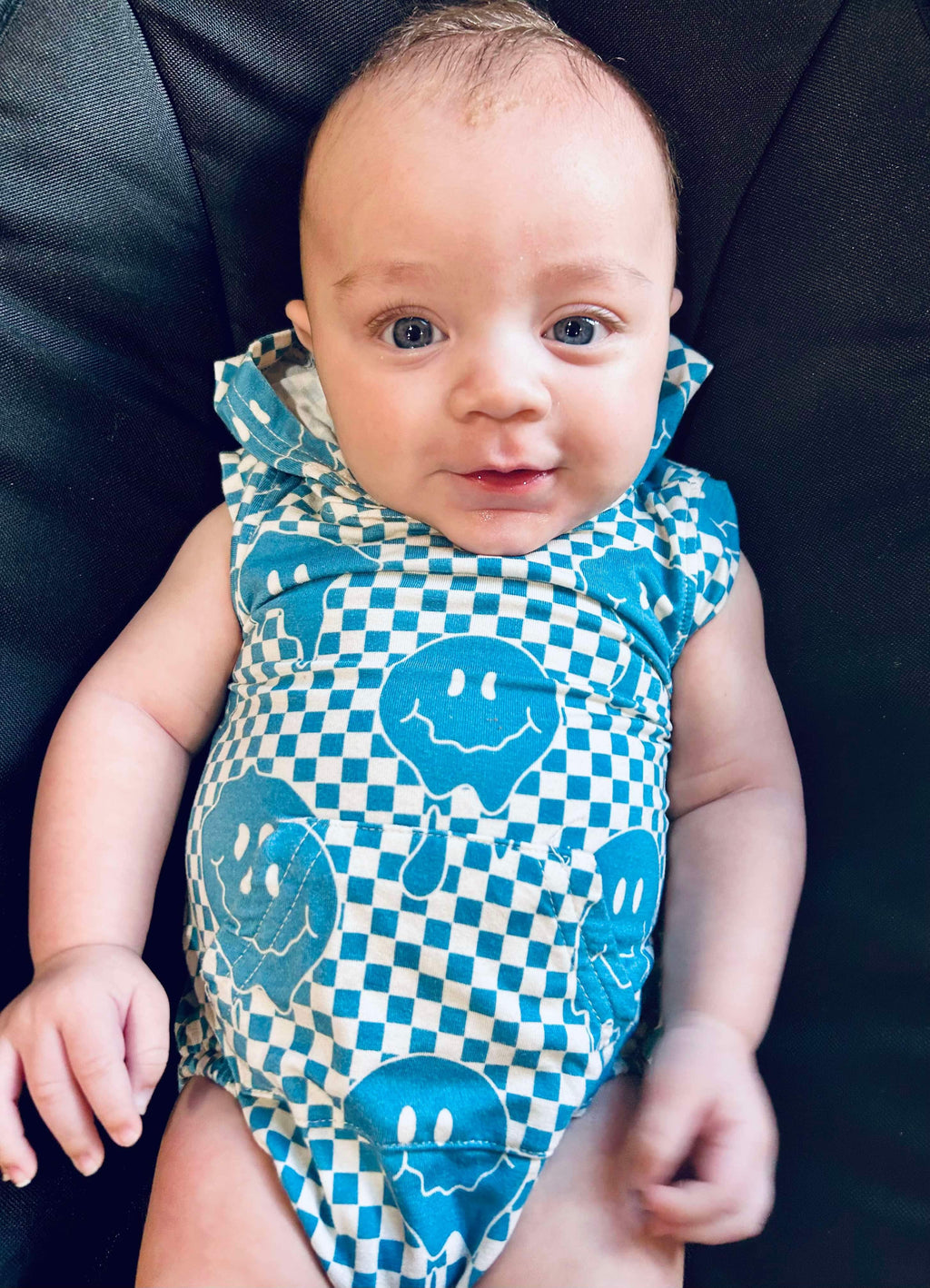 Blue Smiles Bamboo Romper (FINAL SALE)