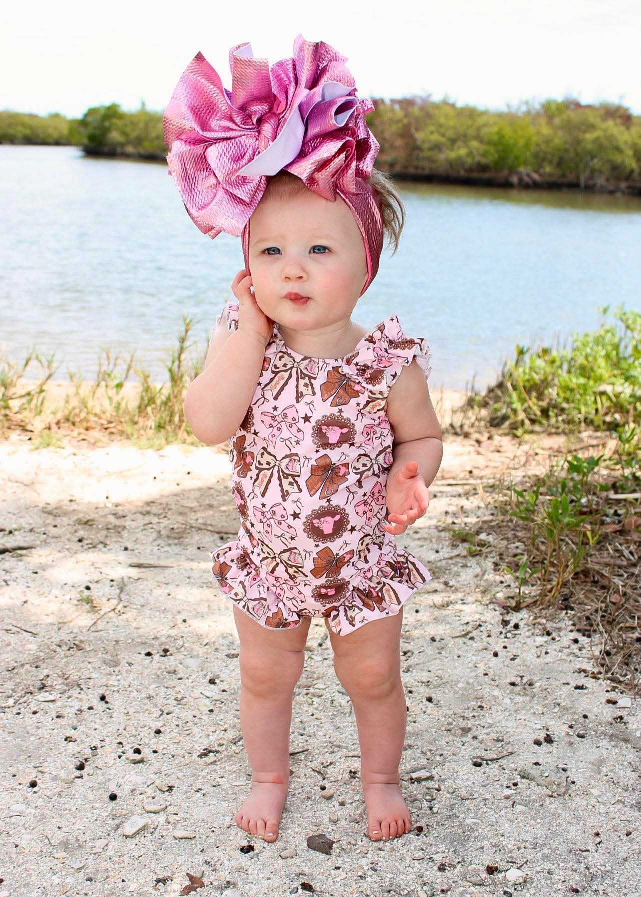 Pink Cows Swim Suit