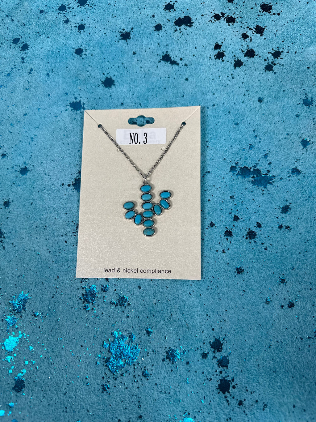 Cactus Stone Necklace (Multiple colors) (FINAL SALE)